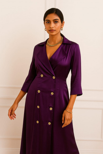 Purple Trench Dress