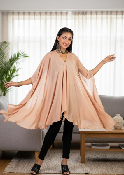 Blush Nude Cape Tunic