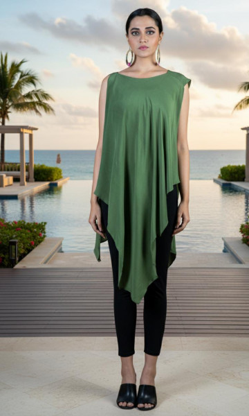 Green Draped Top