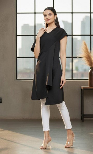 Ebon Elegance Asymmetric Top