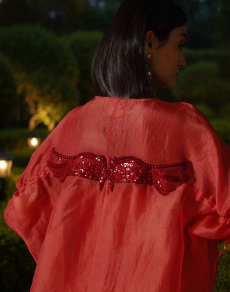 Red Sequin Three Piece