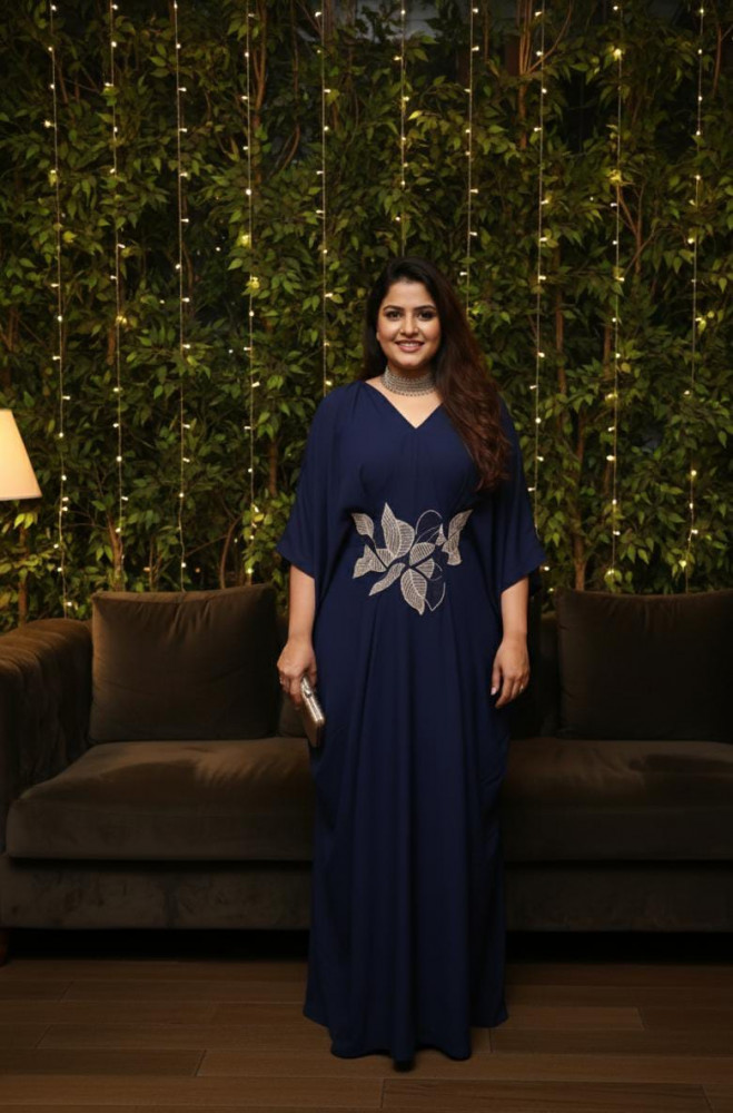 Image of Liberty Kaftan Gown in Oriental Embroidery