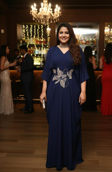 Liberty Kaftan Gown in Oriental Embroidery