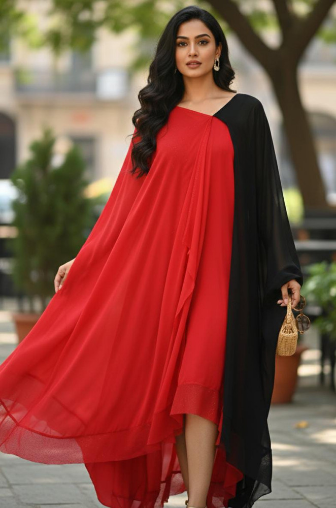 Image of Red Noir Flow Dress