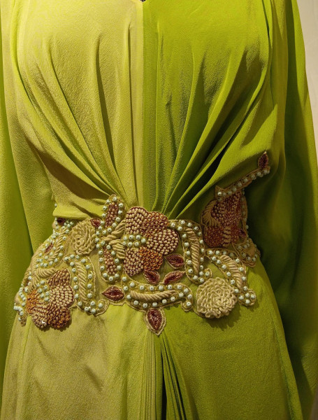 Lime Blossom Draped Jumpsuit