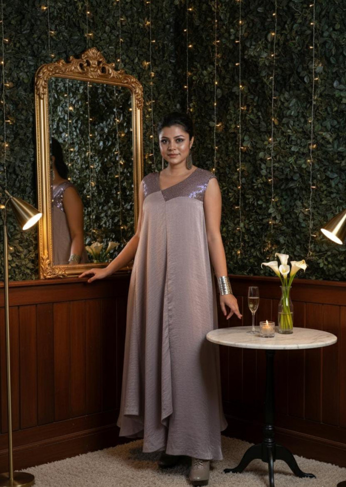 Image of Dusklight Panelled Dress