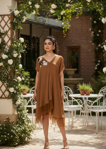 Chocolate Draped Dress