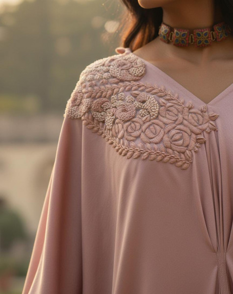 Soft Blush Statement Dress
