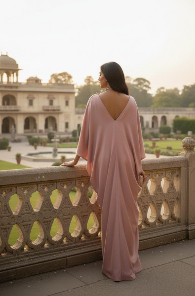 Soft Blush Statement Dress