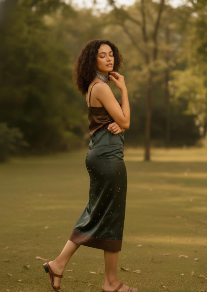 Embellished Satin Camisole Top