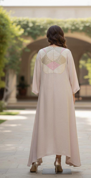 Off White Sequin Gown