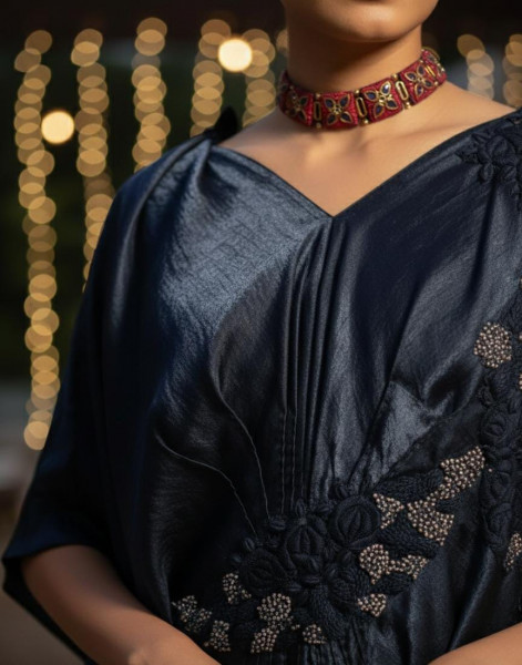 Teal Blue Drape Amera Jumpsuit