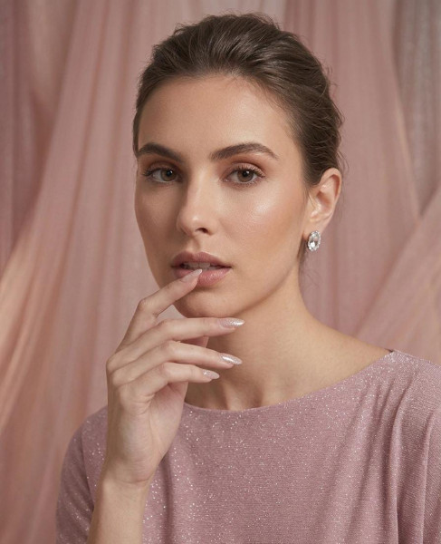 Rose Shimmer Draped Set