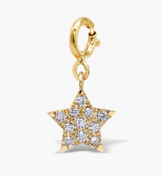 Image of Diamond Star Gold Charm Pendant