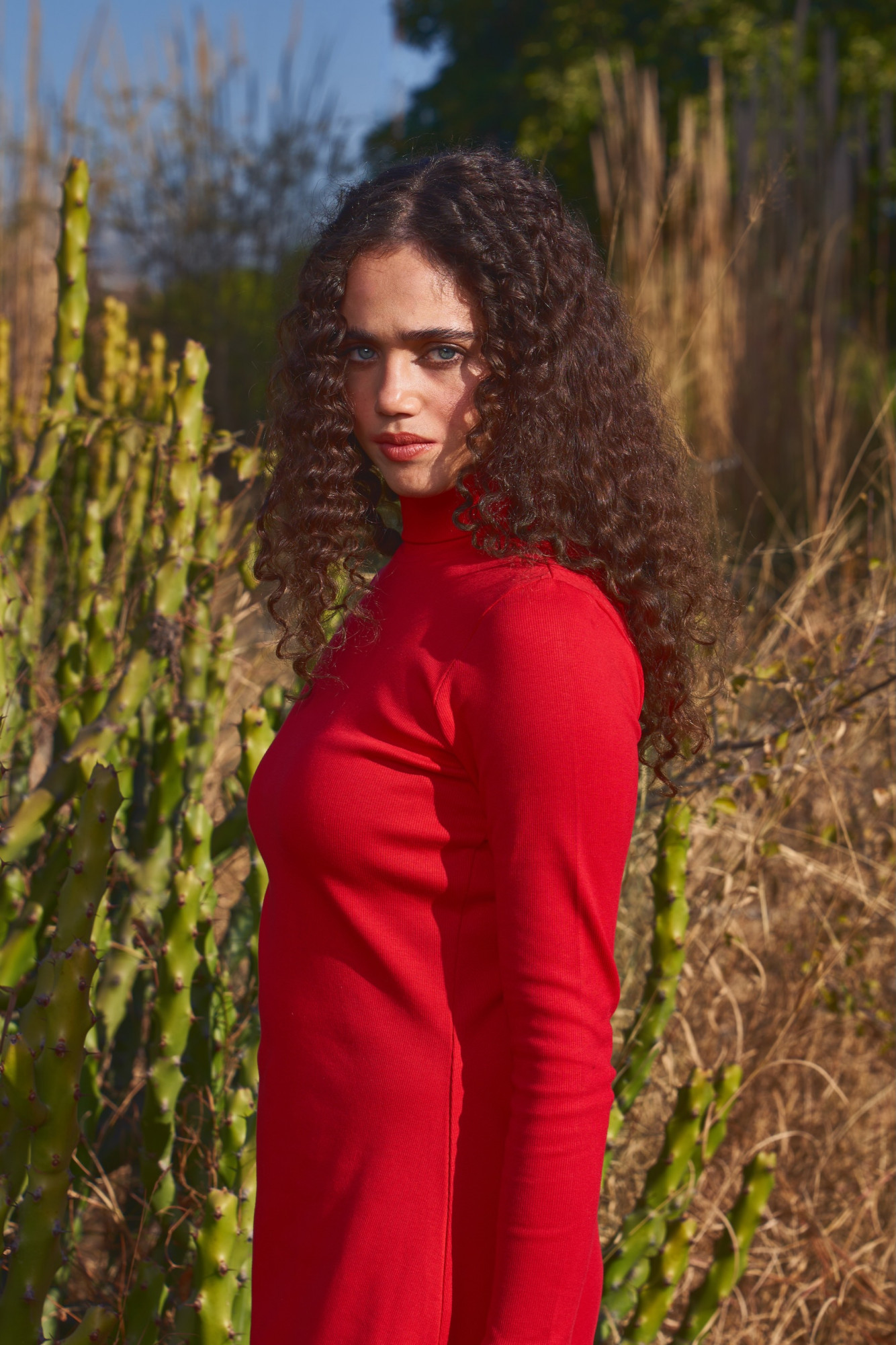 MATERIAL GIRL 03 RED COLOR KNITS FABRIC MINI LENGTH WINTER DRESS