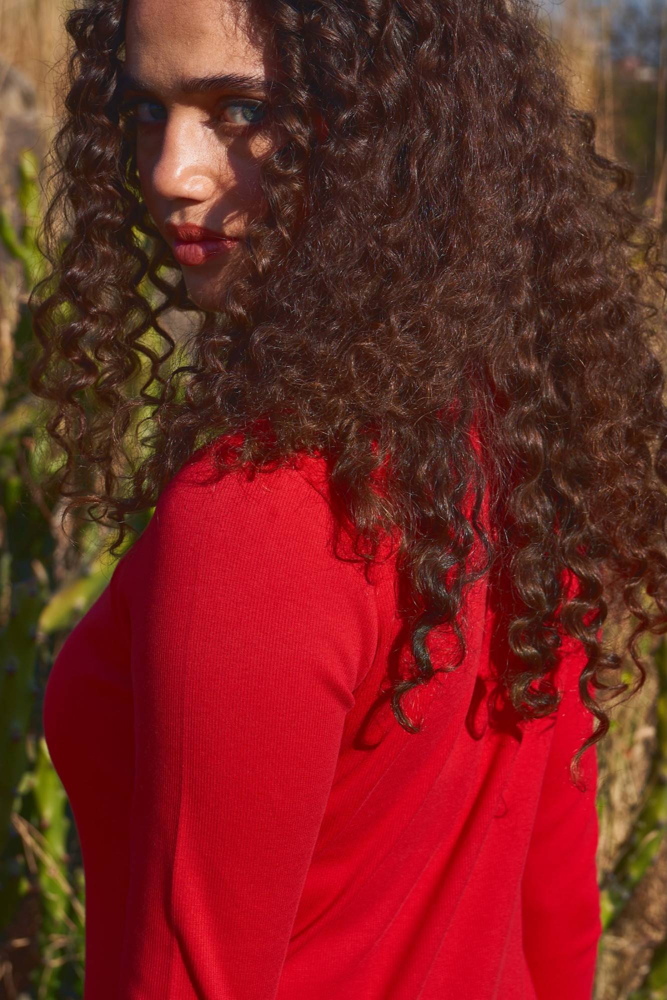 MATERIAL GIRL 03 RED COLOR KNITS FABRIC MINI LENGTH WINTER DRESS