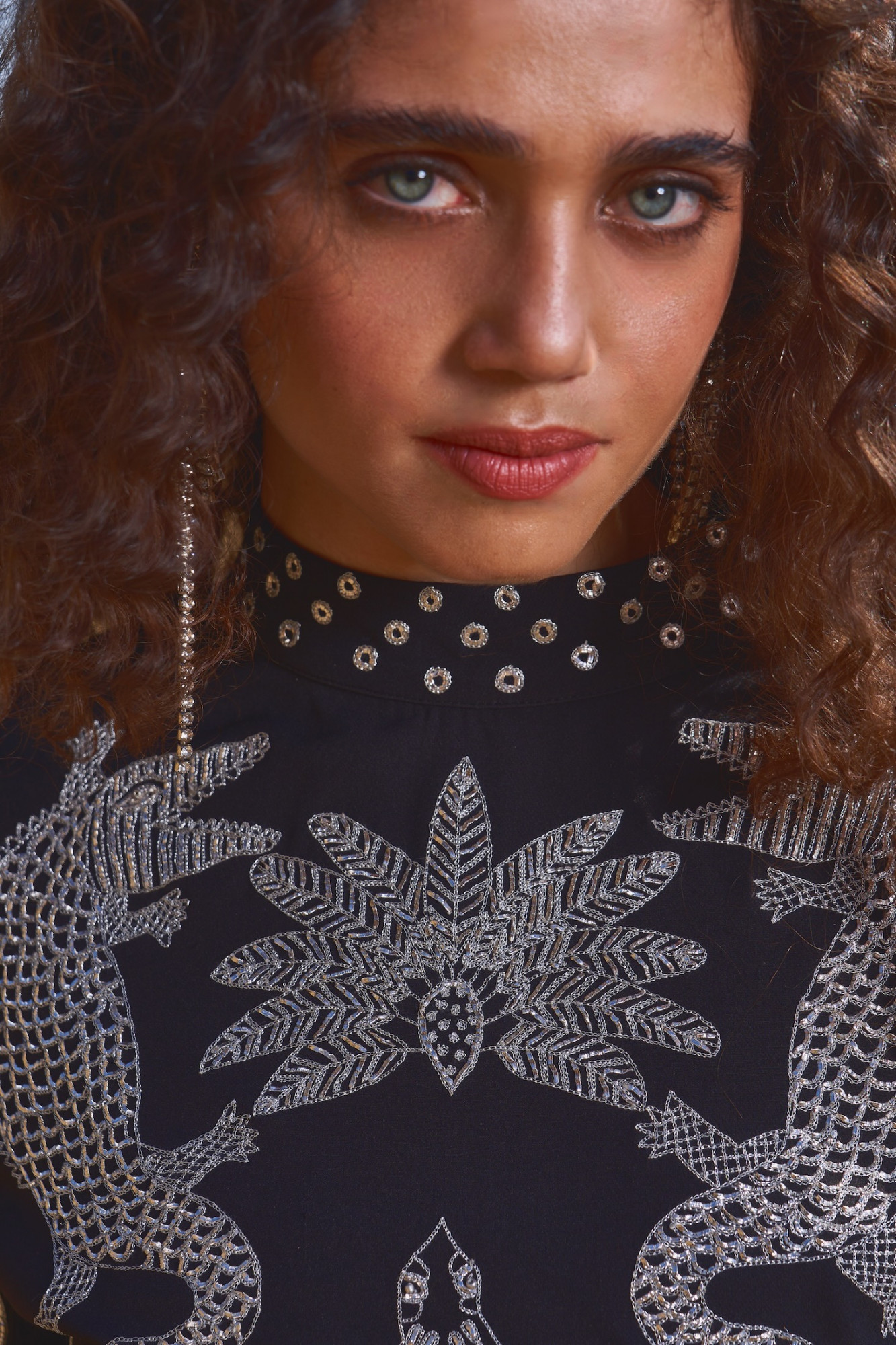 MATERIAL GIRL 03 BLACK KNEE LENGTH DRESS WITH ZARI AND DABKA PITTA HAND EMBROIDERY