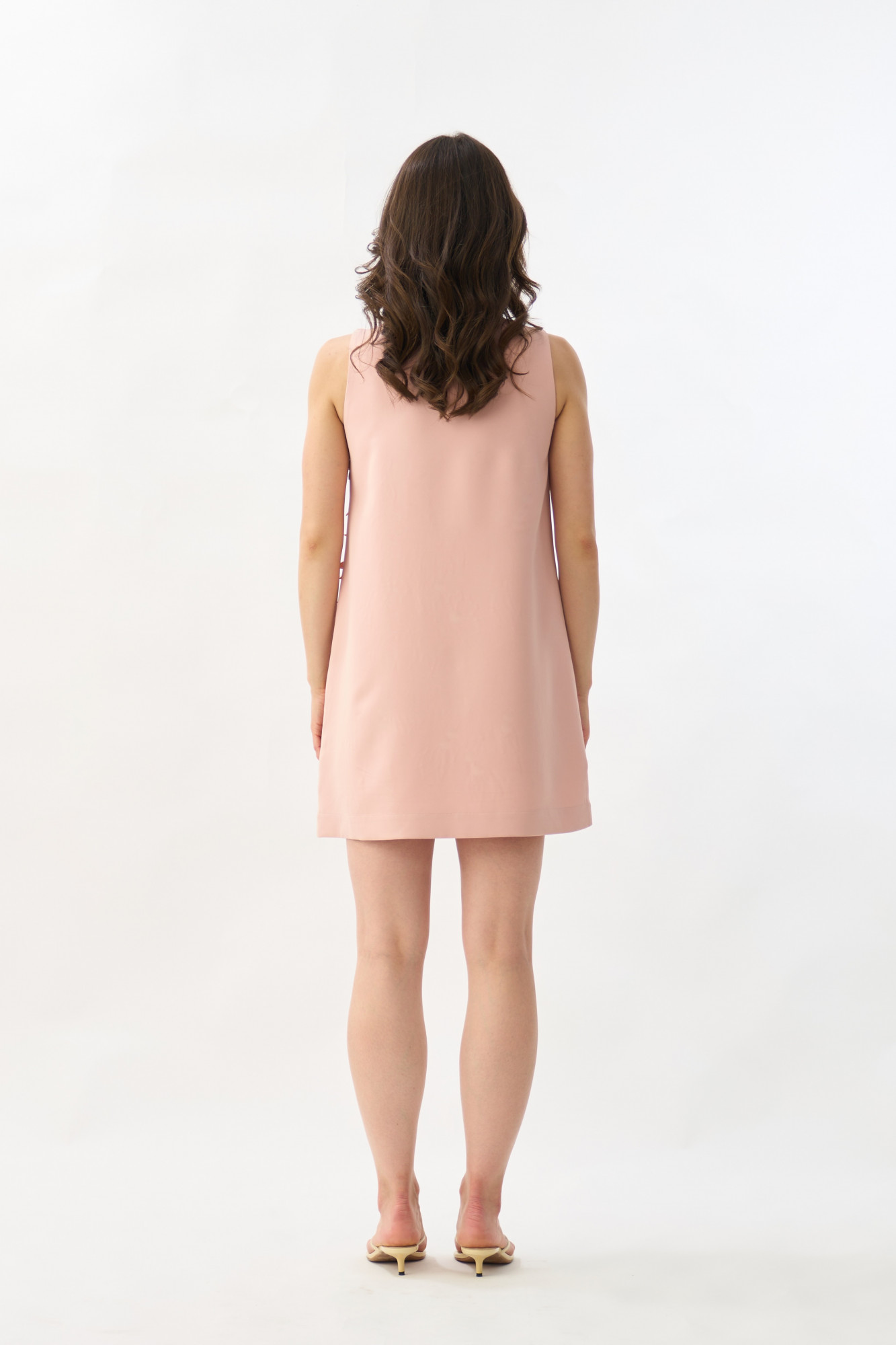 GARDEN OF SICILIA BLUSH PINK COLOR SHIFT DRESS WITH DELICATE FLORAL EMBROIDERY