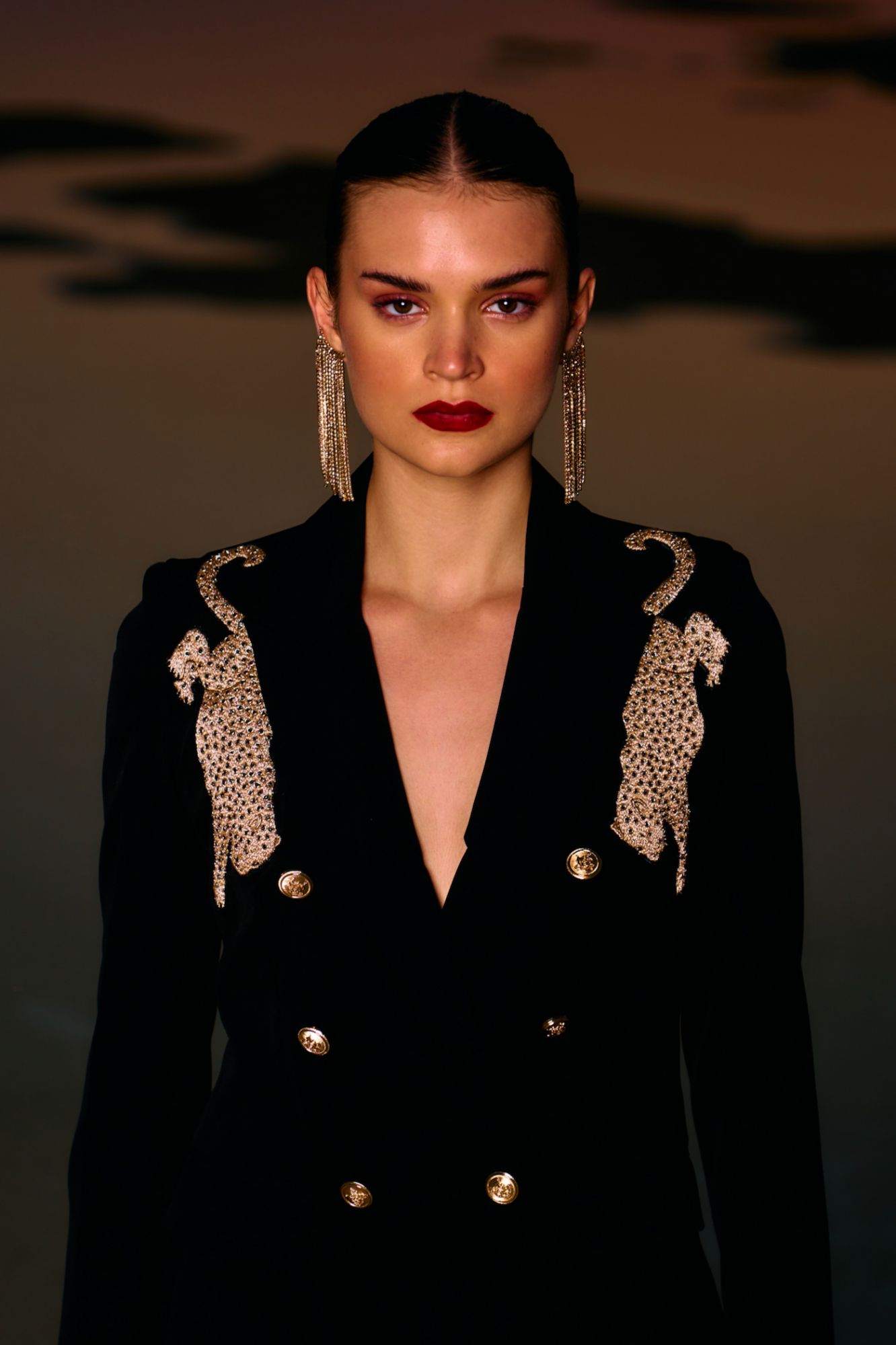 MATERIAL GIRL 02 JADE BLACK COLOR JACKET AND PANT CO-ORDINATE WITH GOLD ZARI AND DABKA EMBROIDERY