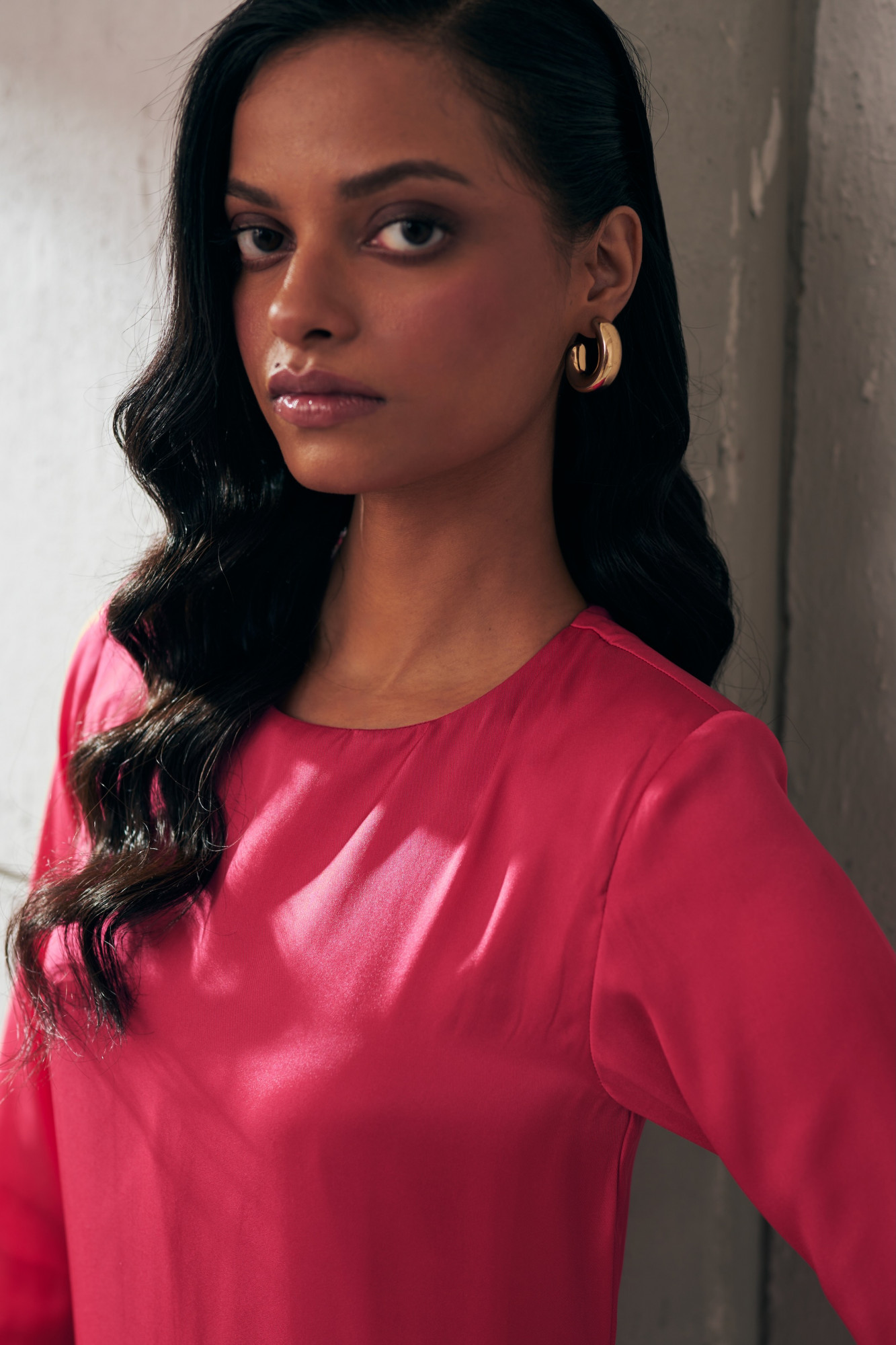 MIDNIGHT MIRAGE PINK PLEAT DRESS