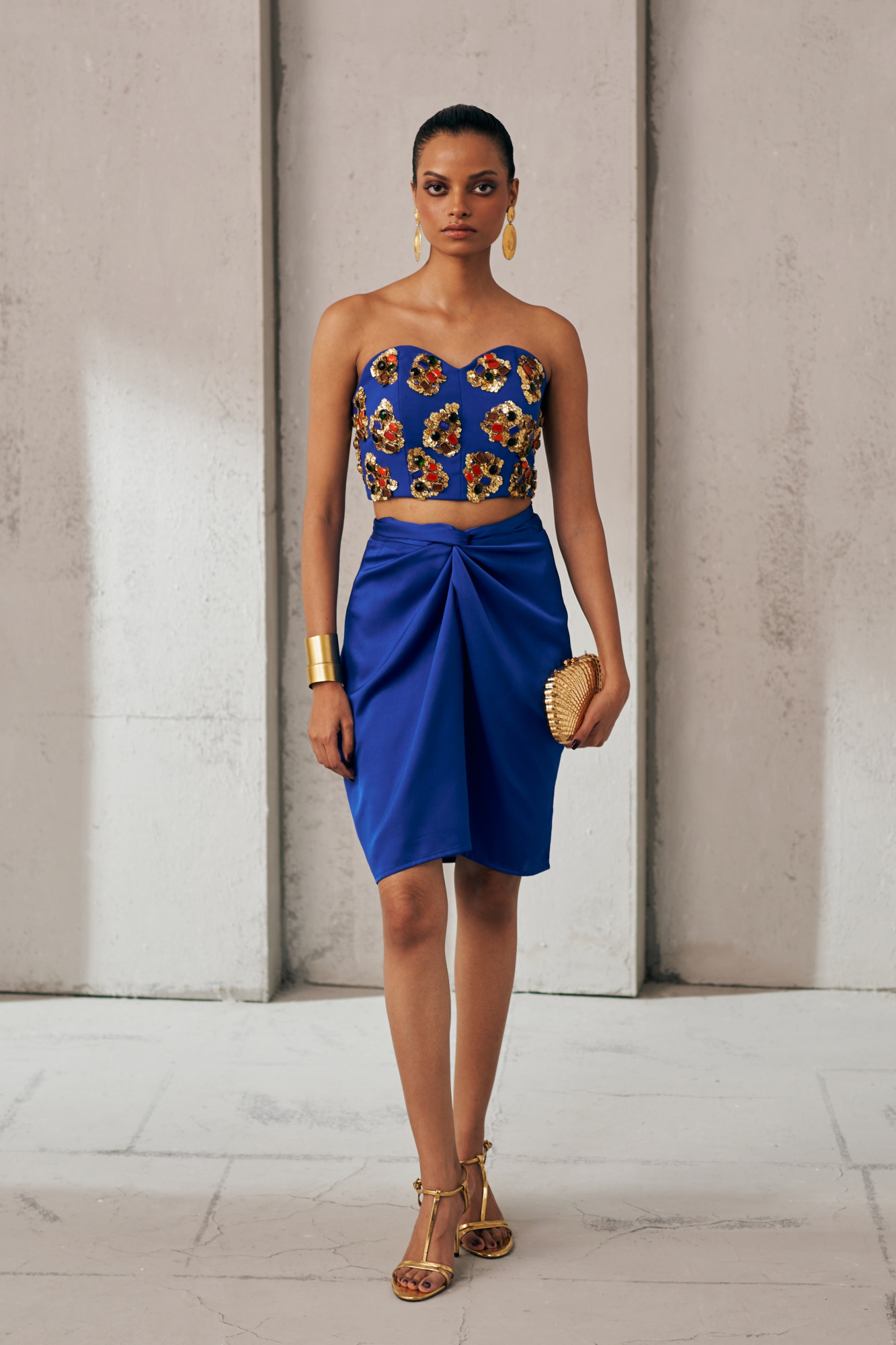 MIDNIGHT MIRAGE BLUE COSMIC JEWEL CO-ORD SET