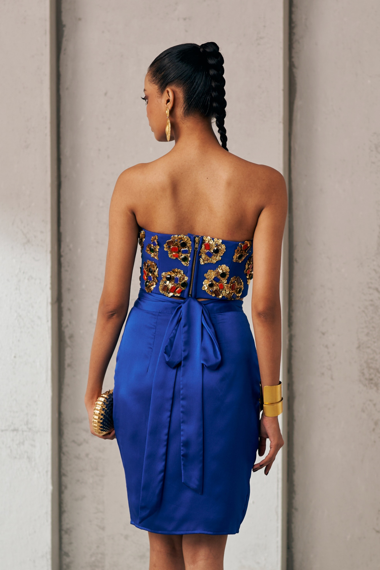 MIDNIGHT MIRAGE BLUE COSMIC JEWEL CO-ORD SET