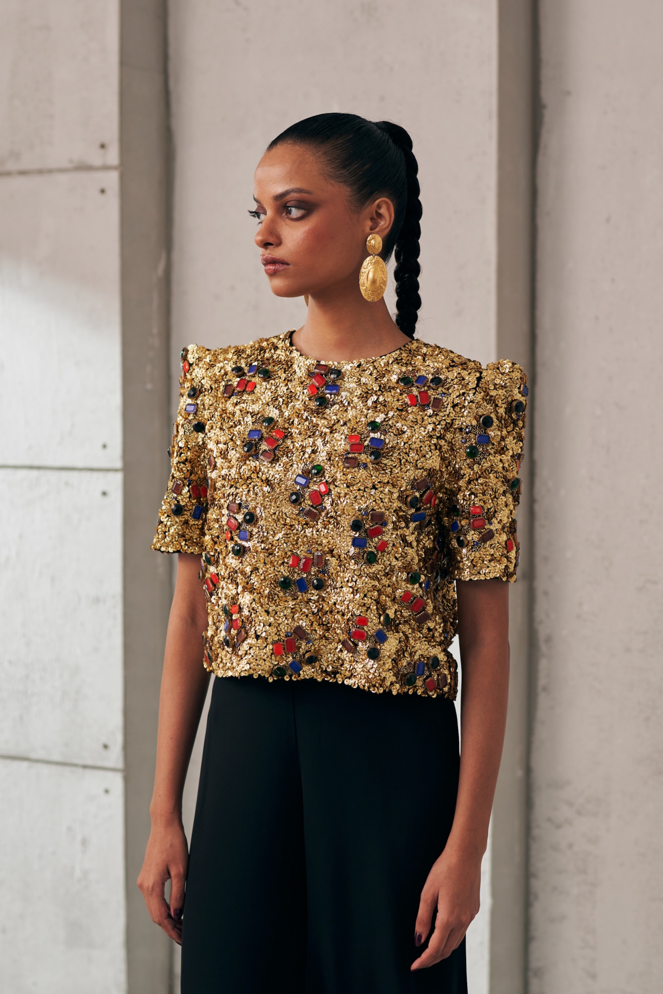 MIDNIGHT MIRAGE GOLD JEWEL TOP