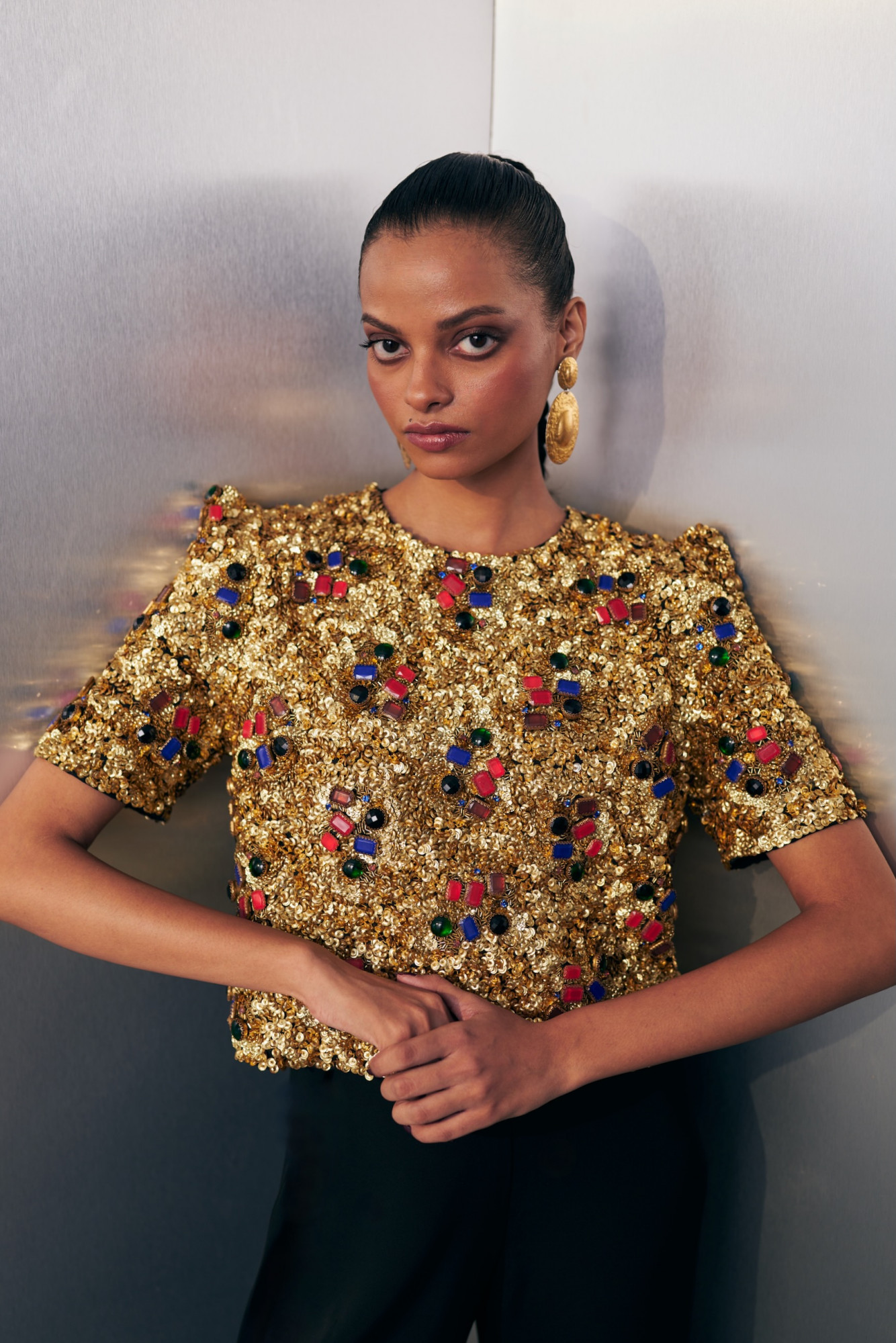 MIDNIGHT MIRAGE GOLD JEWEL TOP