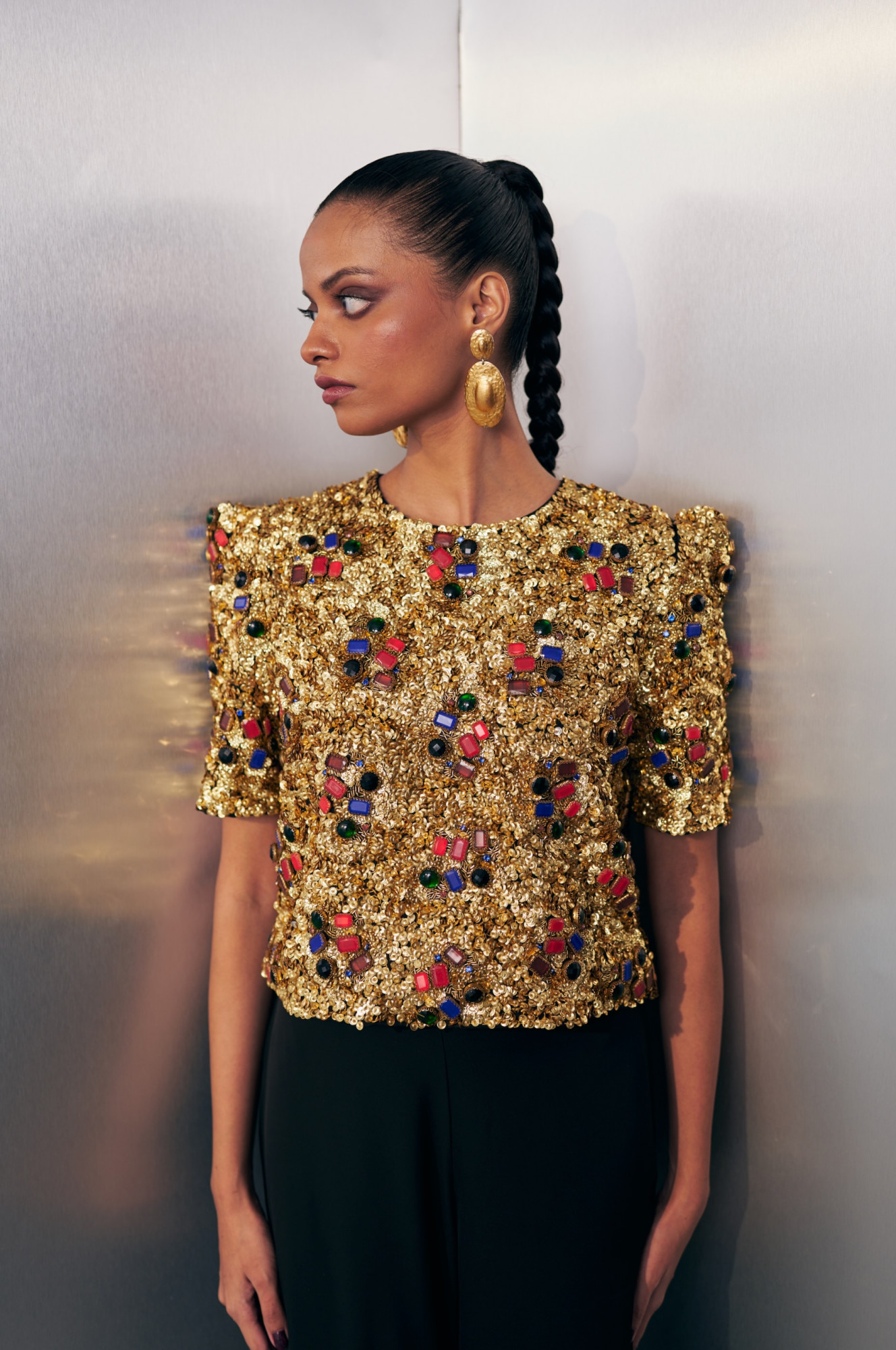 MIDNIGHT MIRAGE GOLD JEWEL TOP