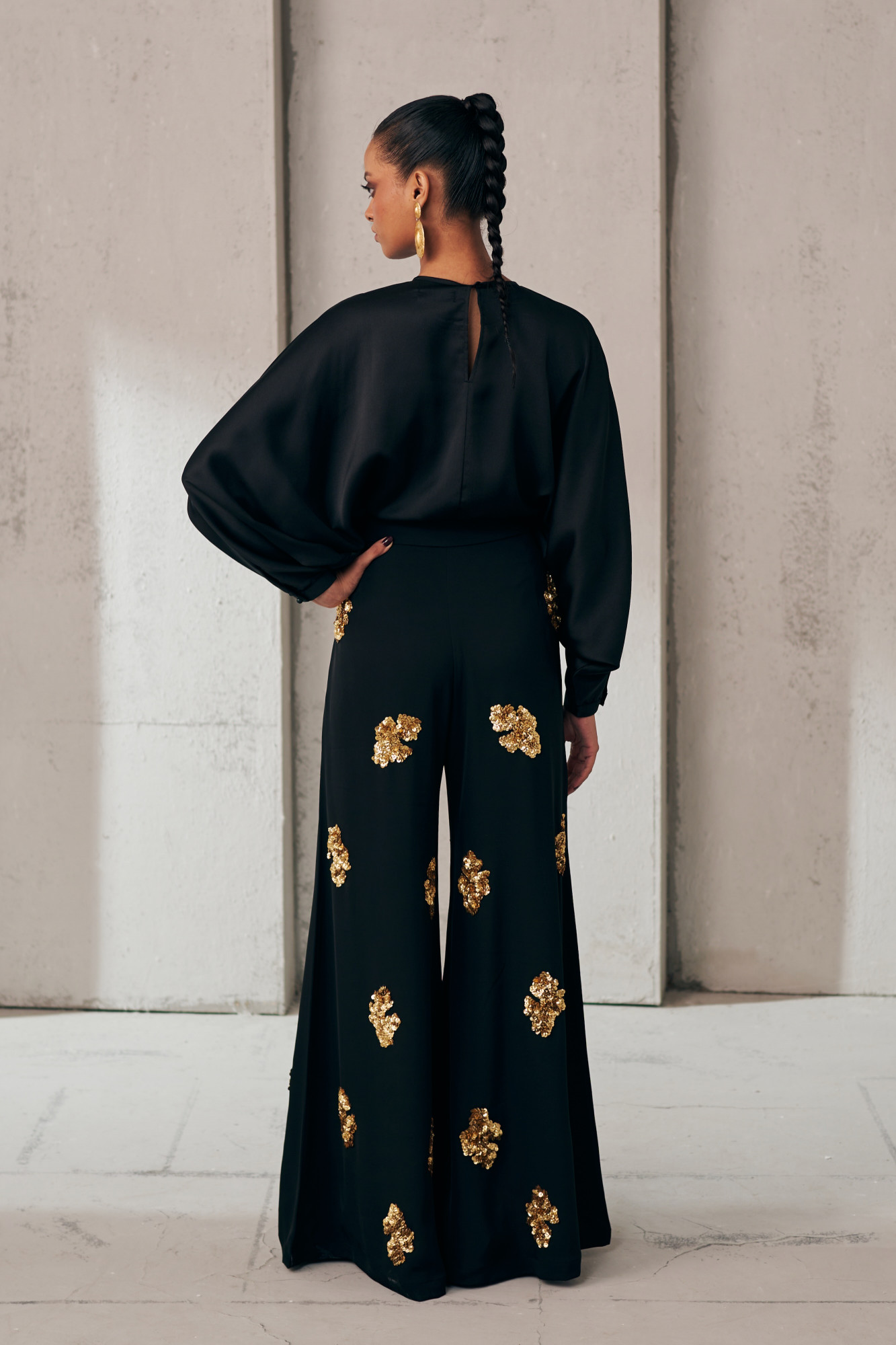 MIDNIGHT MIRAGE BLACK GLEAM PARTY PANTS