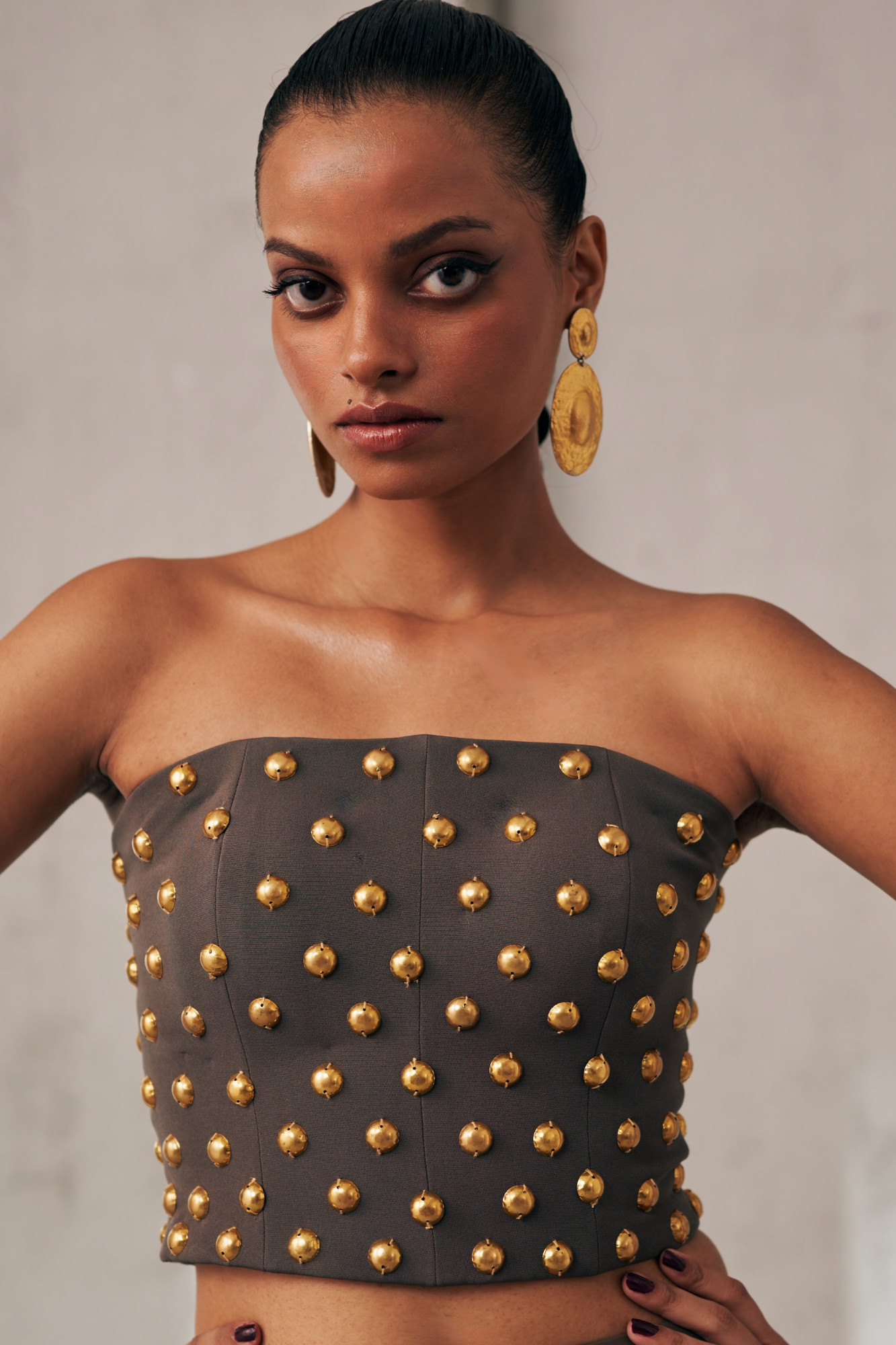 MIDNIGHT MIRAGE GOLD DOME BROWN BUSTIER