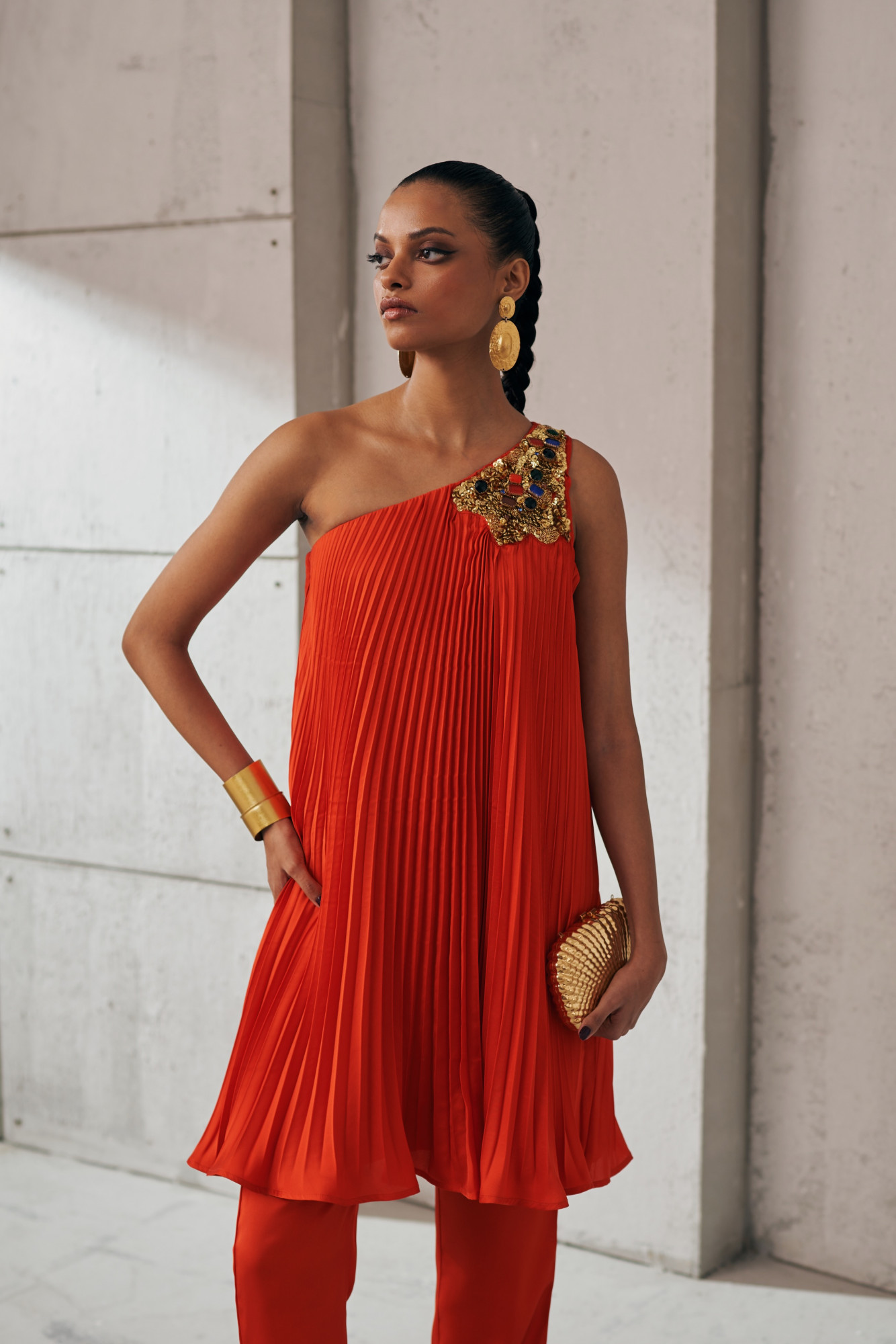 MIDMIGHT MIRAGE SAFFRON JEWEL FLOW CO-ORD SET