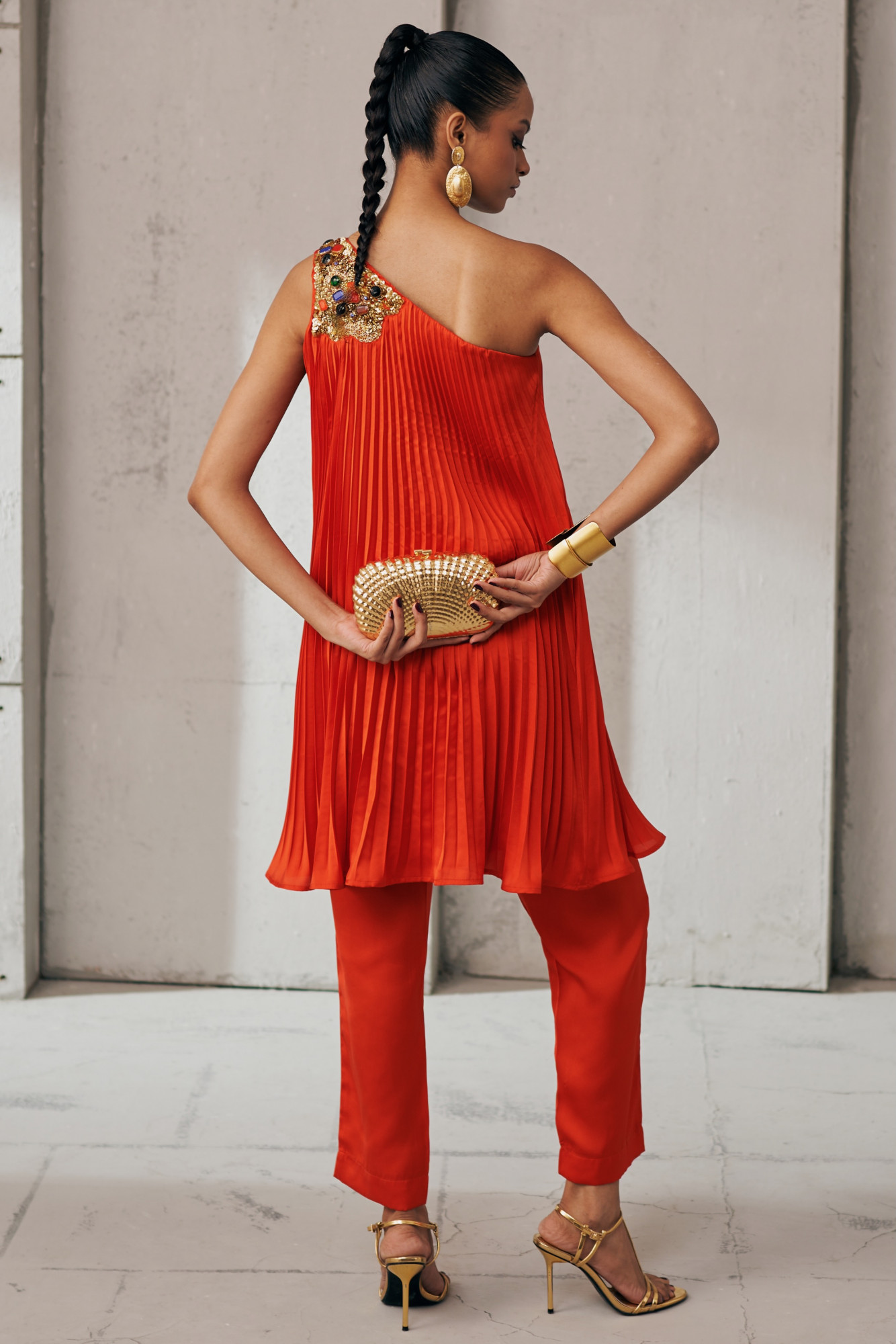 MIDMIGHT MIRAGE SAFFRON JEWEL FLOW CO-ORD SET