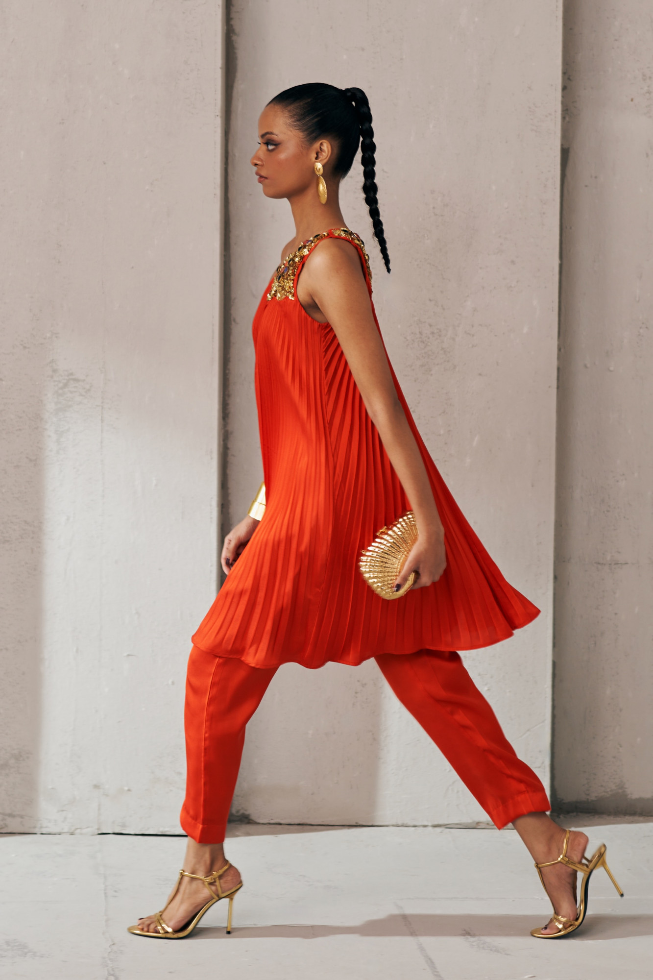 MIDMIGHT MIRAGE SAFFRON JEWEL FLOW CO-ORD SET