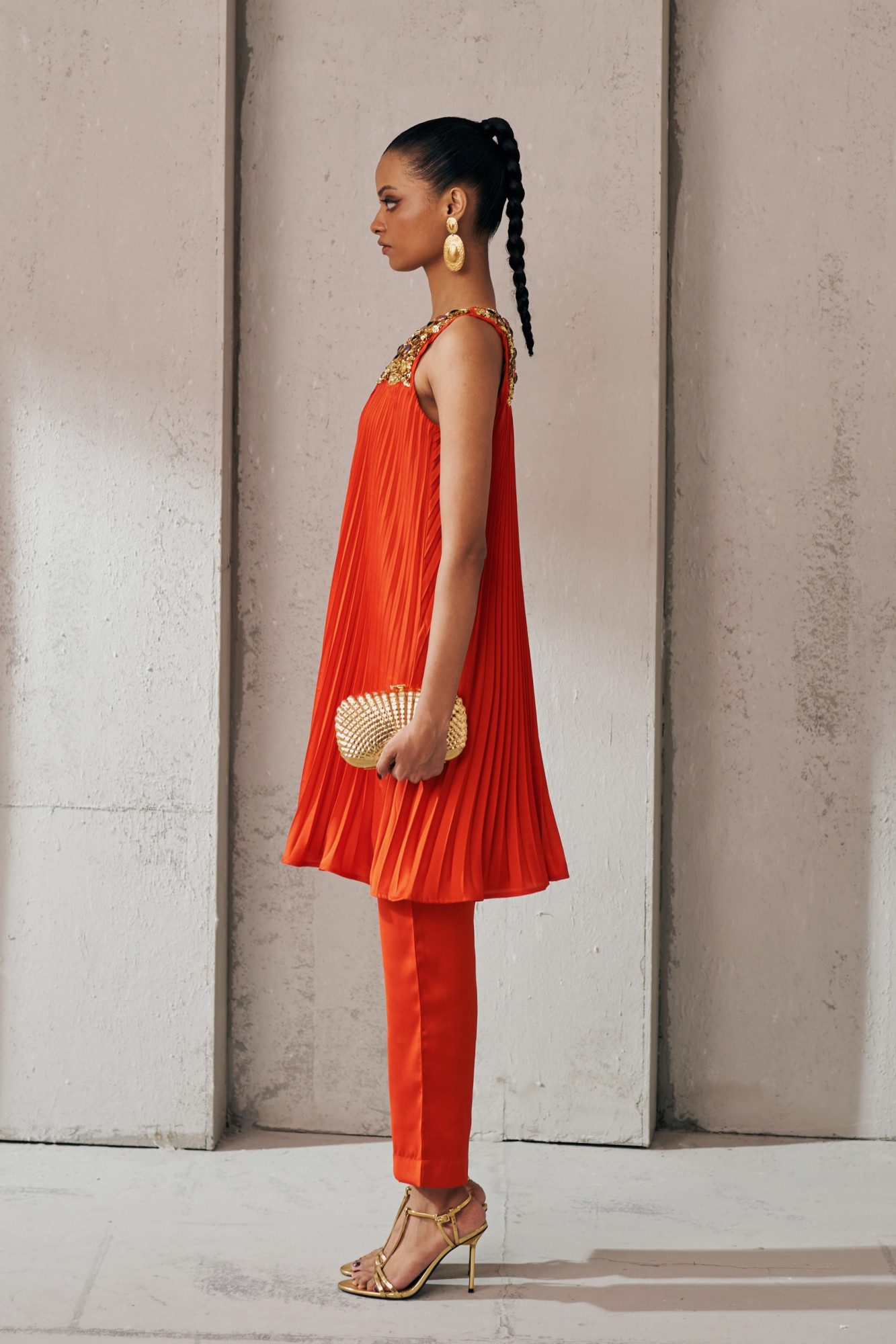 MIDMIGHT MIRAGE SAFFRON JEWEL FLOW CO-ORD SET