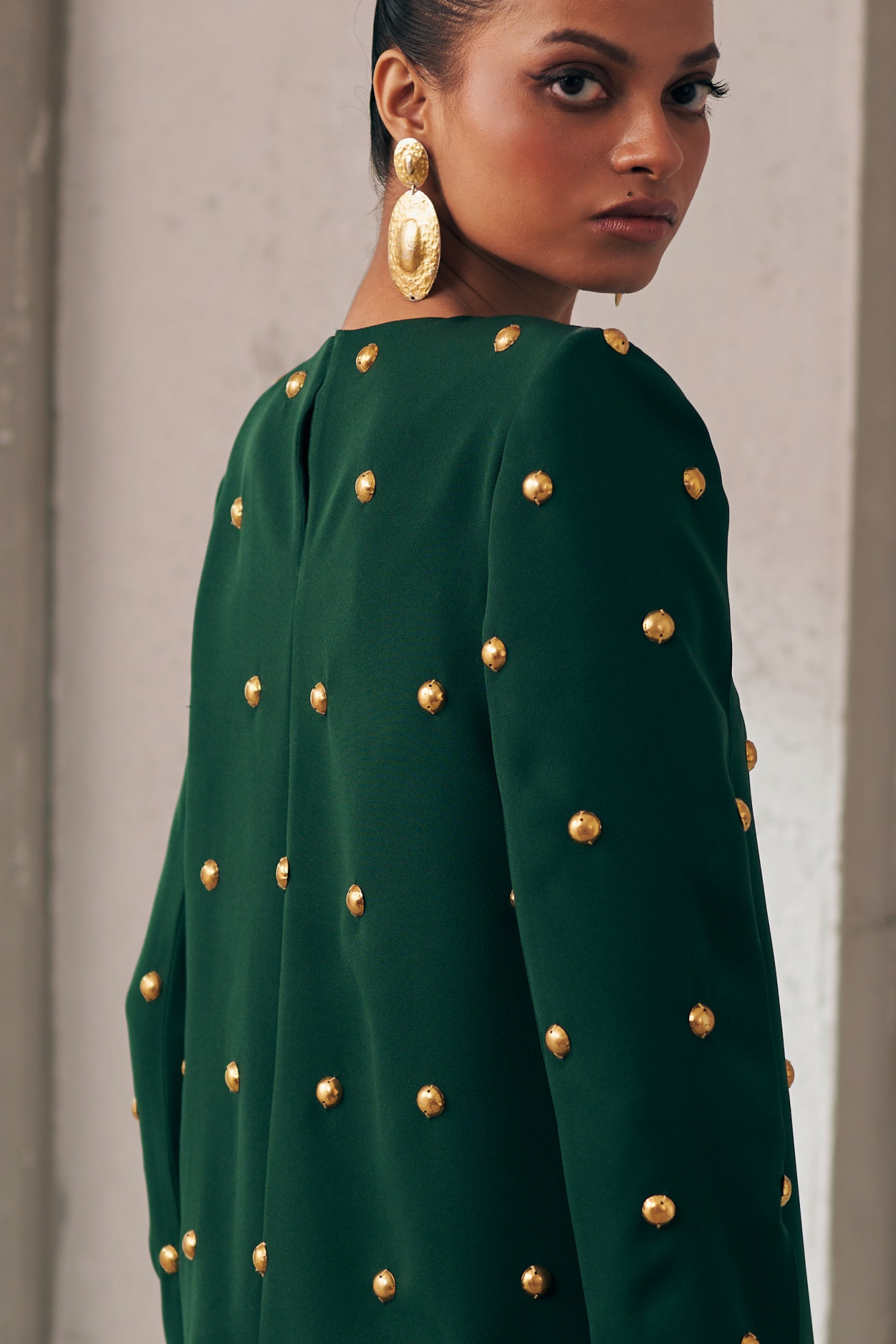 MIDNIGHT MIRAGE GILDED BOTTLE GREEN CO-ORD SET