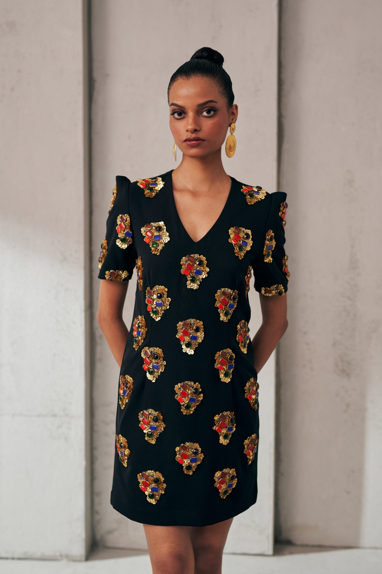 MIDNIGHT MIRAGE BLACK JEWEL DRESS