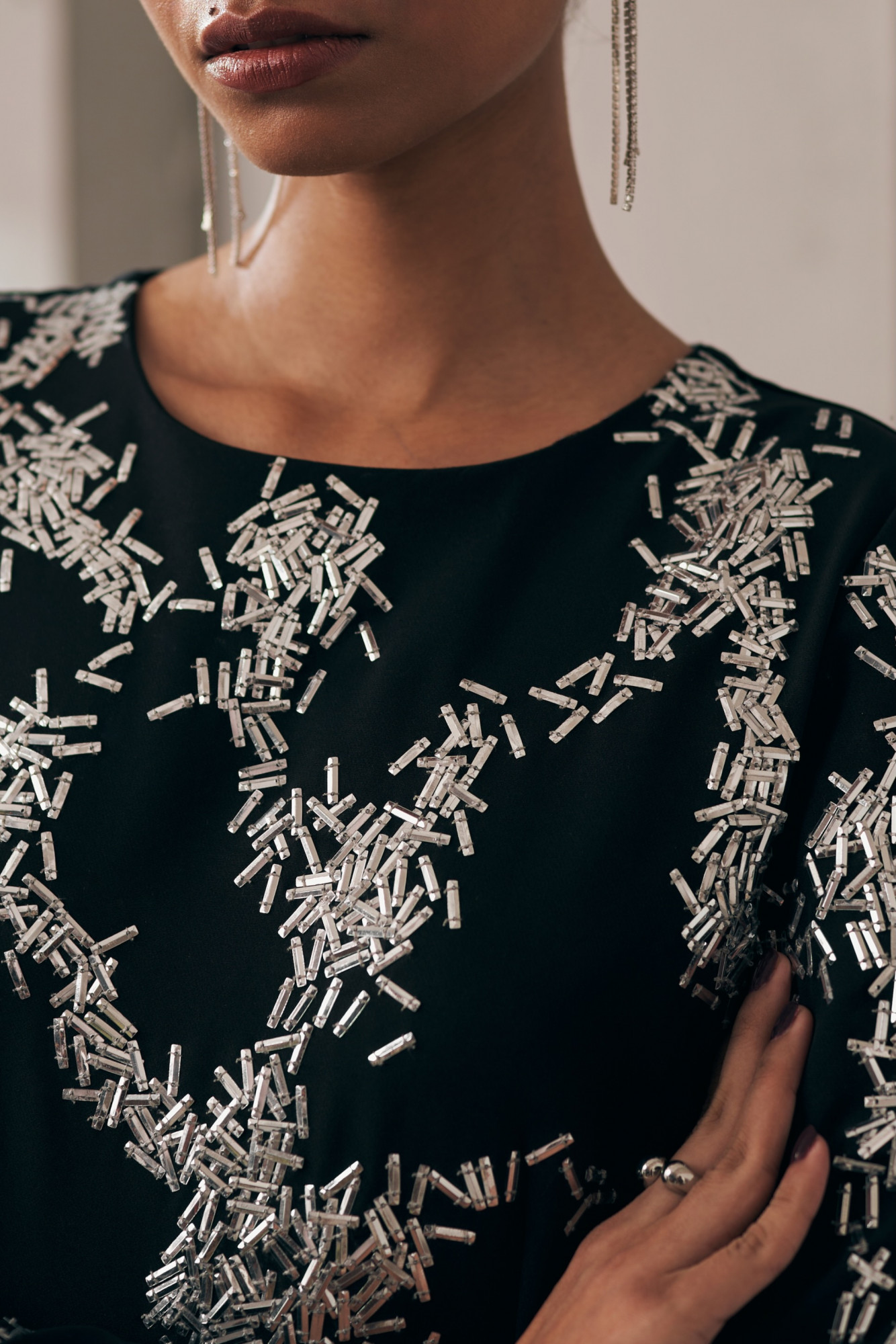 MIDNIGHT MIRAGE NOIR SPARK BLACK FULL SLEEVES CO-ORD SET