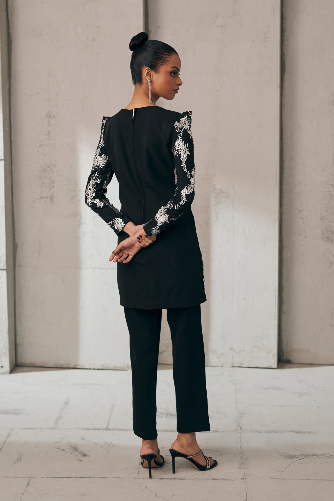 MIDNIGHT MIRAGE NOIR SPARK BLACK FULL SLEEVES CO-ORD SET