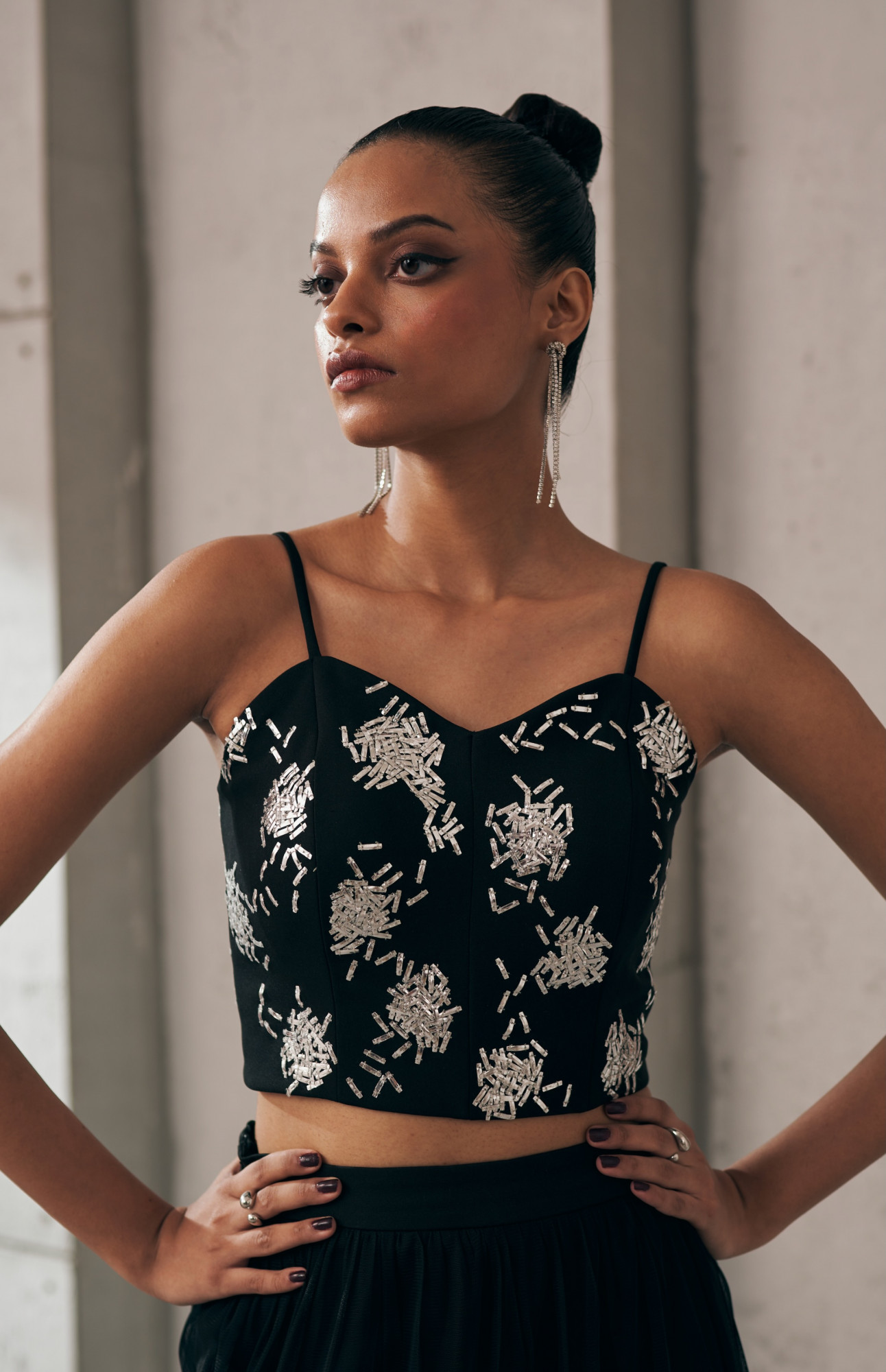 MIDNIGHT MIRAGE BLACK STARLIT CORSET