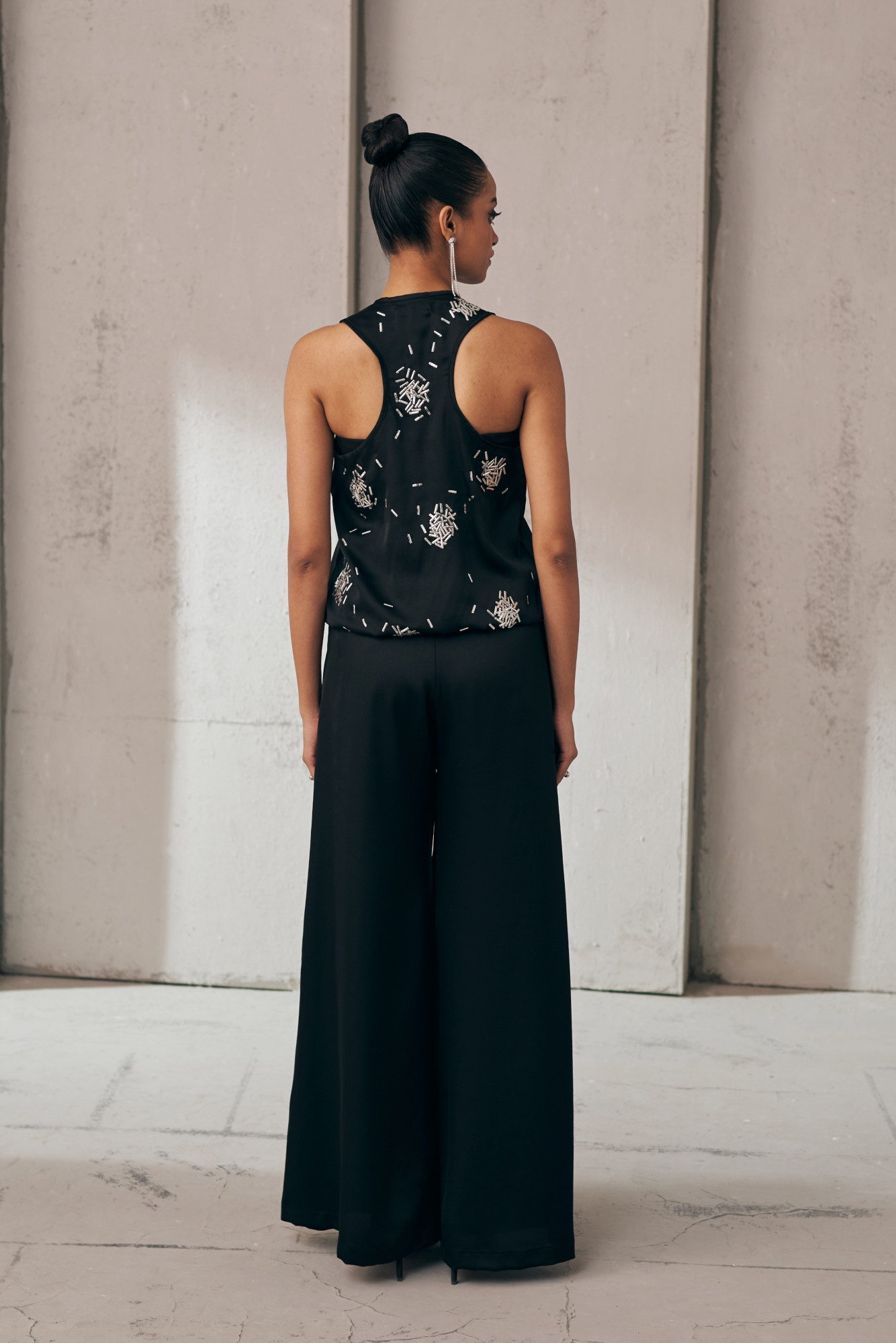 MIDNIGHT MIRAGE SIVER GALAXY BLACK CO-ORD SET