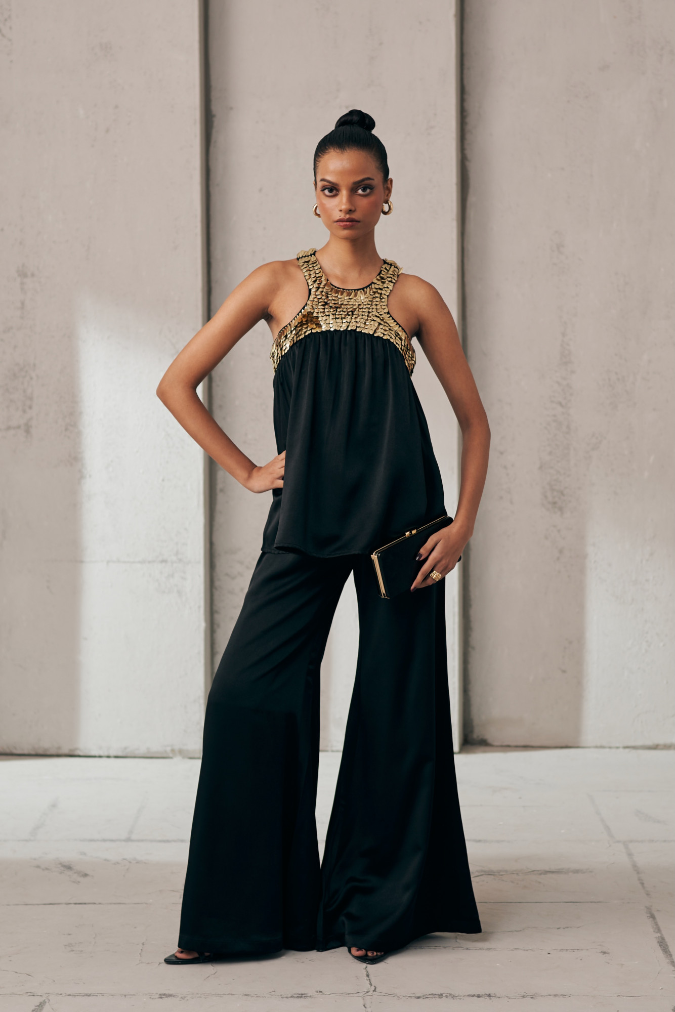 MIDNIGHT MIRAGE BLACK GOLD DRIZZLE CO-ORD SET