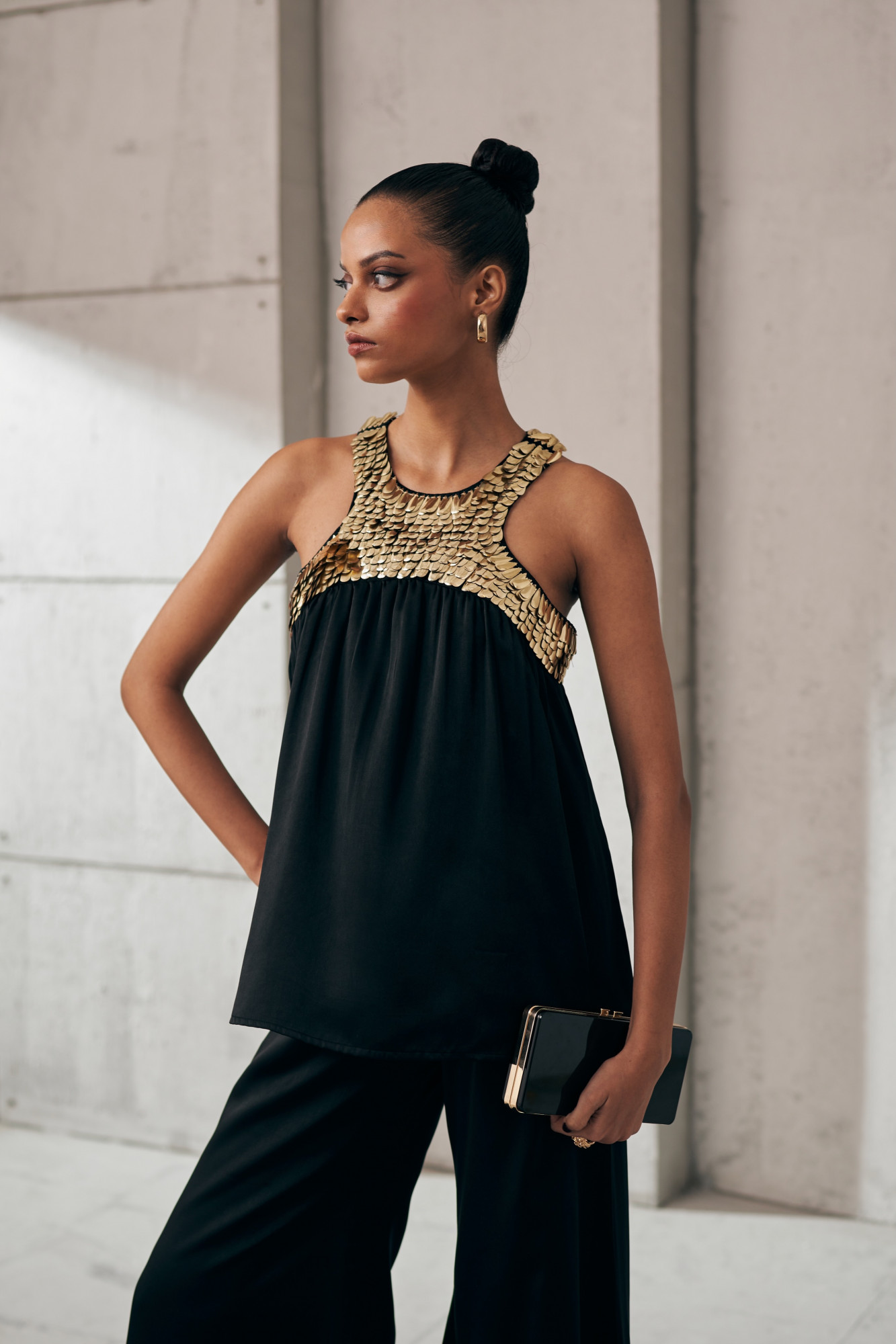 MIDNIGHT MIRAGE BLACK GOLD DRIZZLE CO-ORD SET