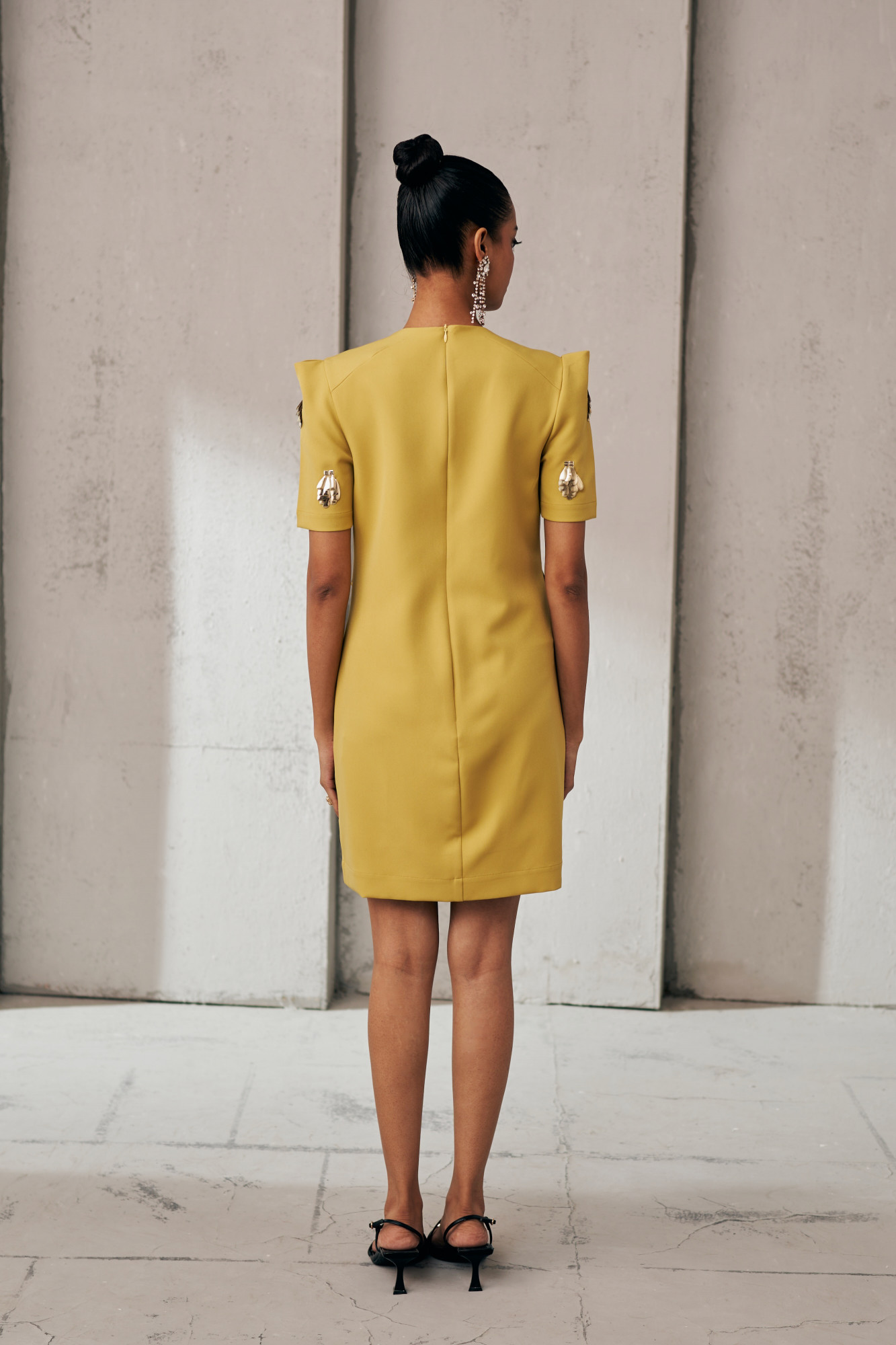 MIDNIGHT MIRAGE YELLOW DUSK DRESS