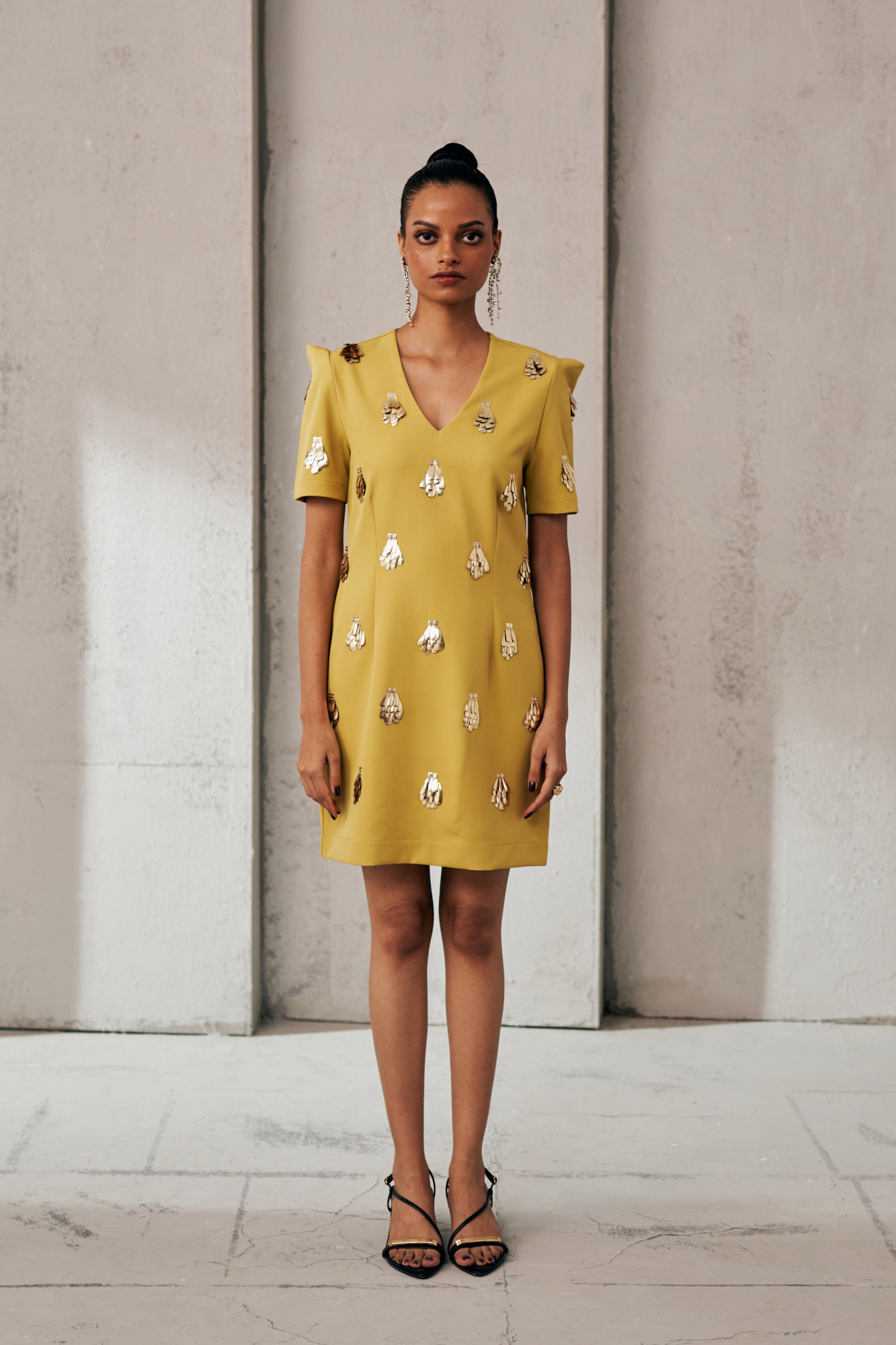 MIDNIGHT MIRAGE YELLOW DUSK DRESS