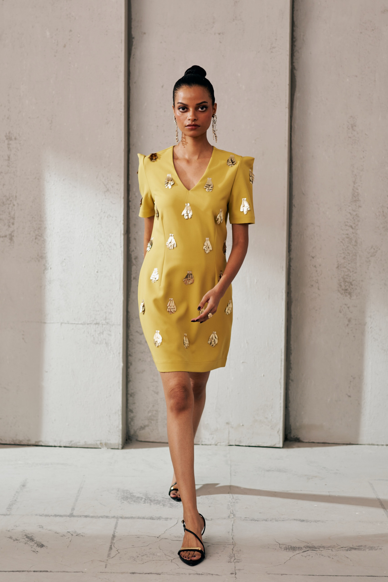 MIDNIGHT MIRAGE YELLOW DUSK DRESS