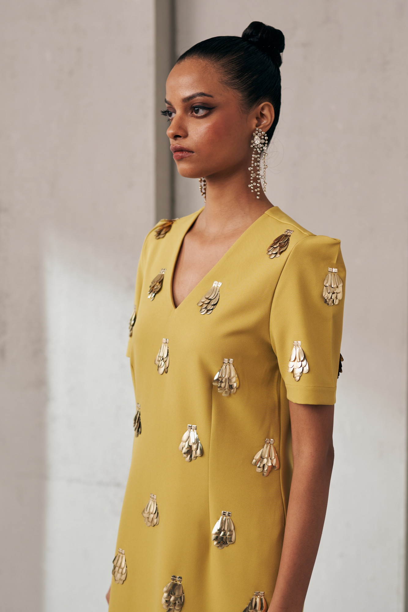 MIDNIGHT MIRAGE YELLOW DUSK DRESS