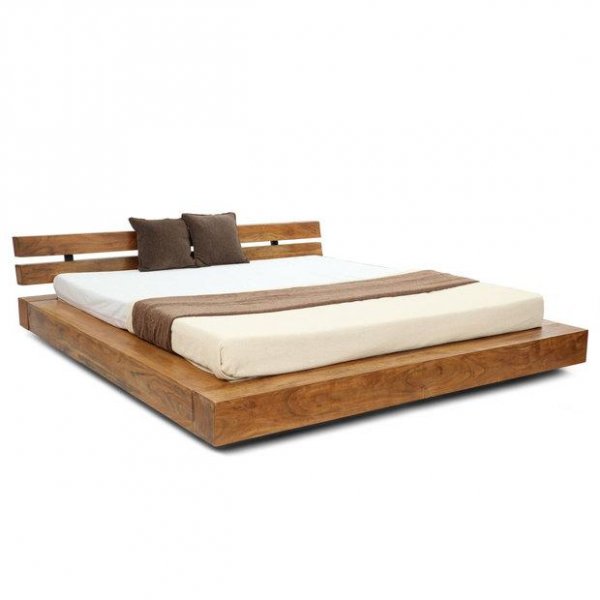 Low Sitting King Size BedHoney Finish