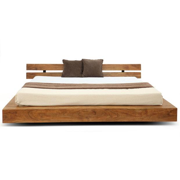Low Sitting King Size BedHoney Finish