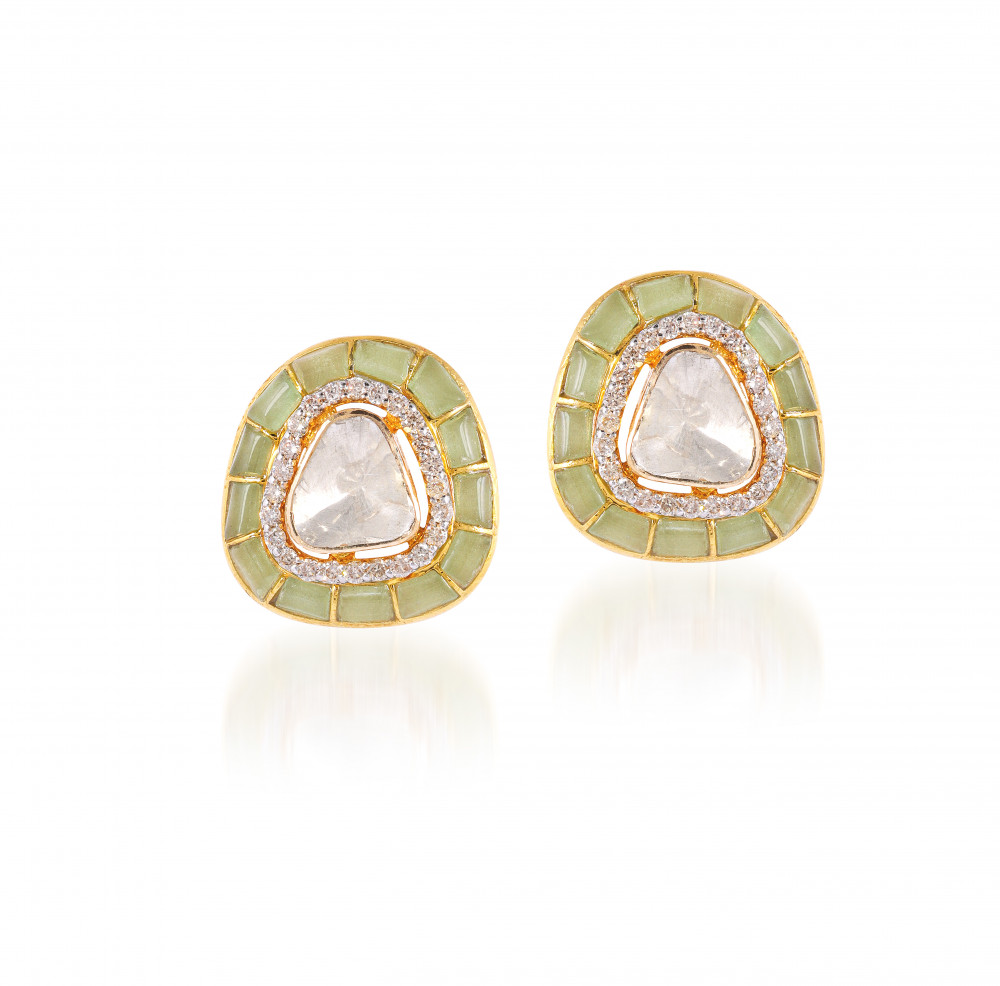 Image of Diamond Polki Earrings